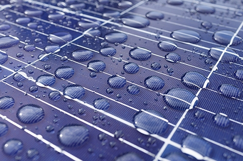 solar in rain